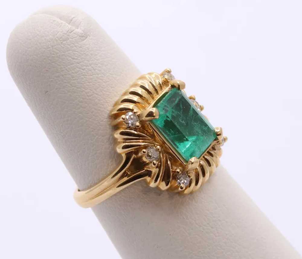 Beautiful Natural Emerald Diamonds 14K Yellow Gol… - image 3