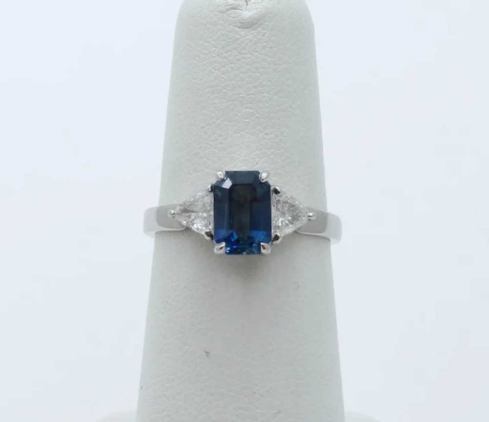 Beautiful Vintage Ladies Blue Sapphire Diamonds P… - image 3