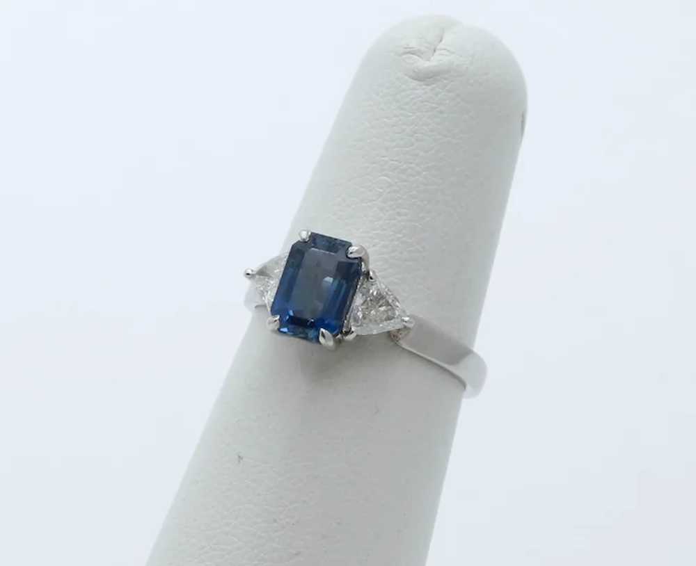 Beautiful Vintage Ladies Blue Sapphire Diamonds P… - image 4