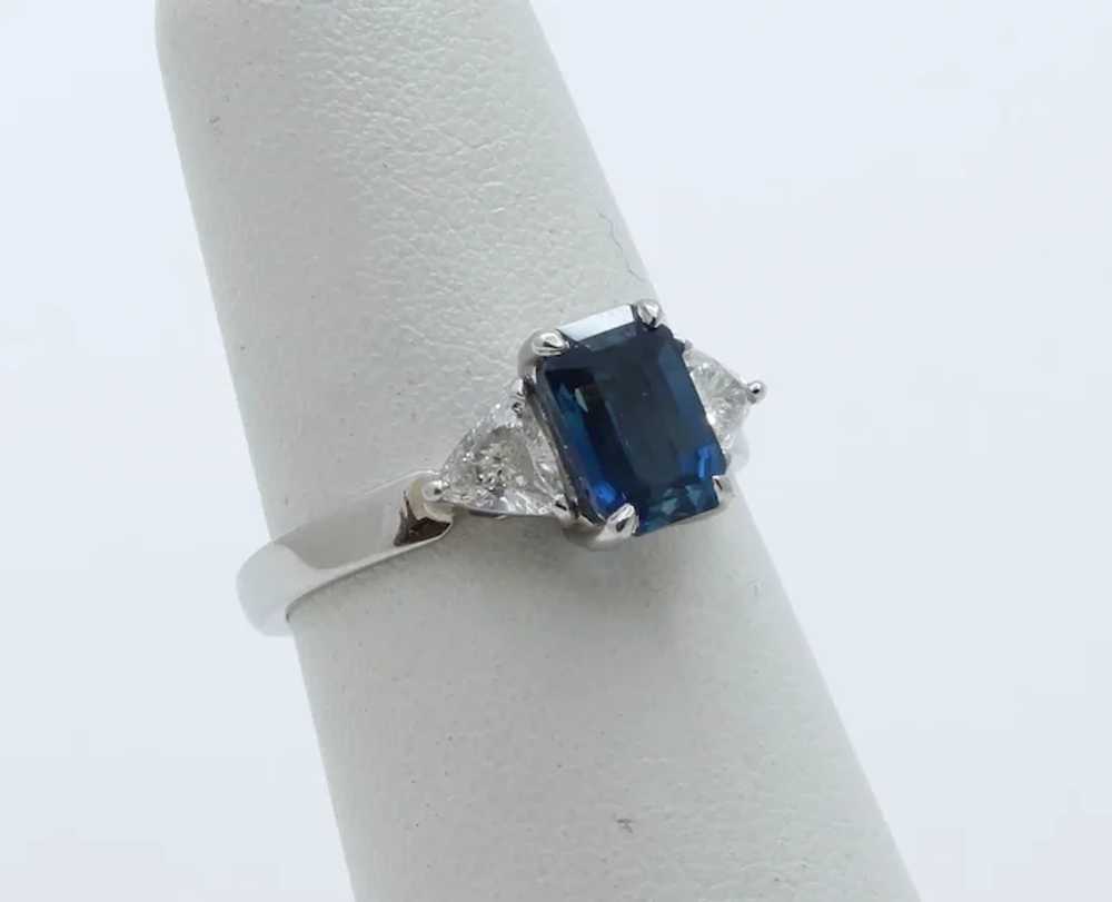 Beautiful Vintage Ladies Blue Sapphire Diamonds P… - image 5
