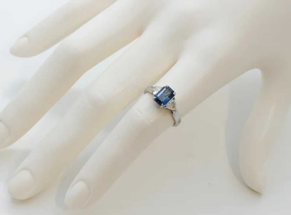 Beautiful Vintage Ladies Blue Sapphire Diamonds P… - image 8