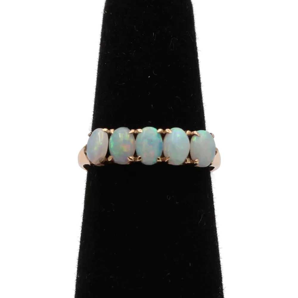 Vintage Opals 14K Yellow Gold Ring - image 1