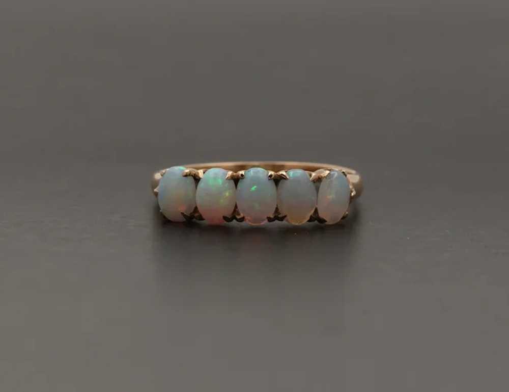 Vintage Opals 14K Yellow Gold Ring - image 2