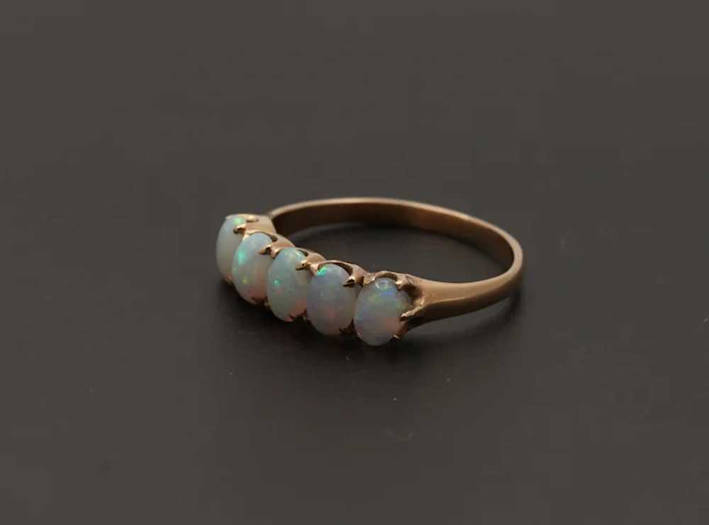 Vintage Opals 14K Yellow Gold Ring - image 4