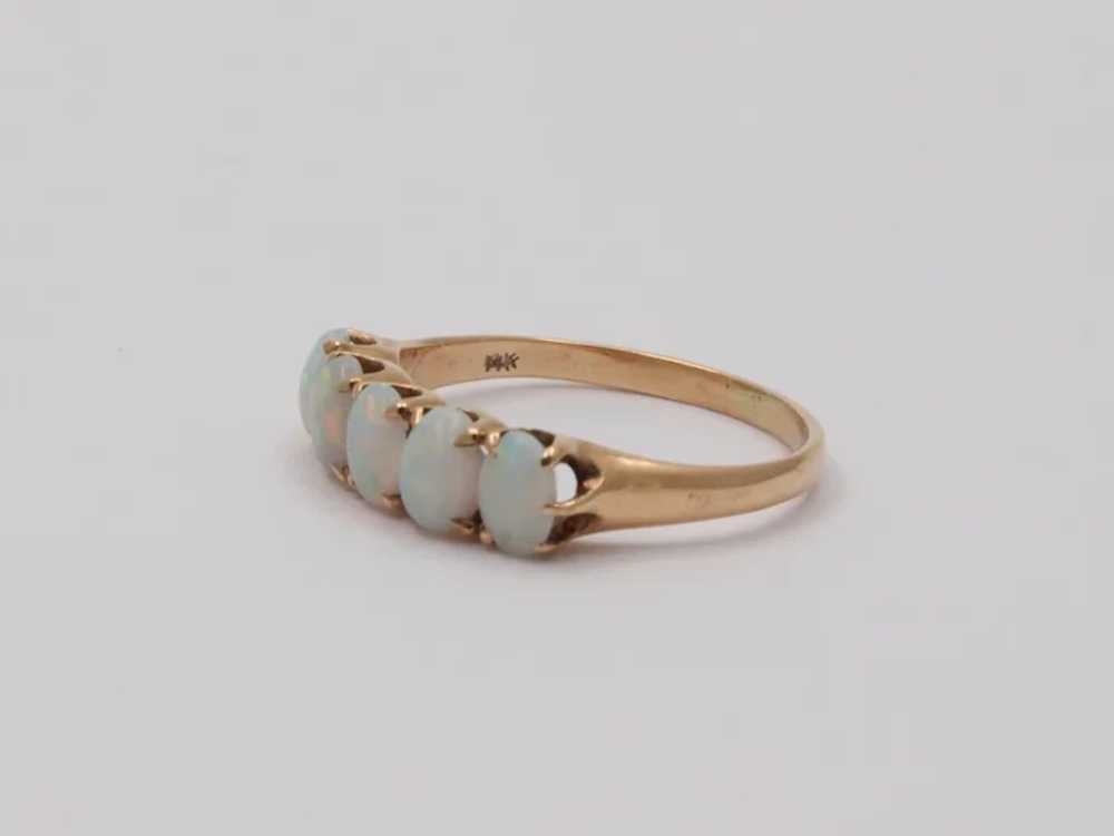 Vintage Opals 14K Yellow Gold Ring - image 5