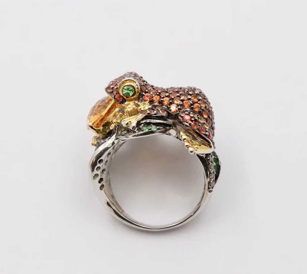 Vintage Frog Sapphires Citrine Tsavorite Diamonds… - image 5