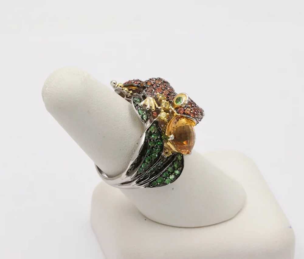 Vintage Frog Sapphires Citrine Tsavorite Diamonds… - image 6