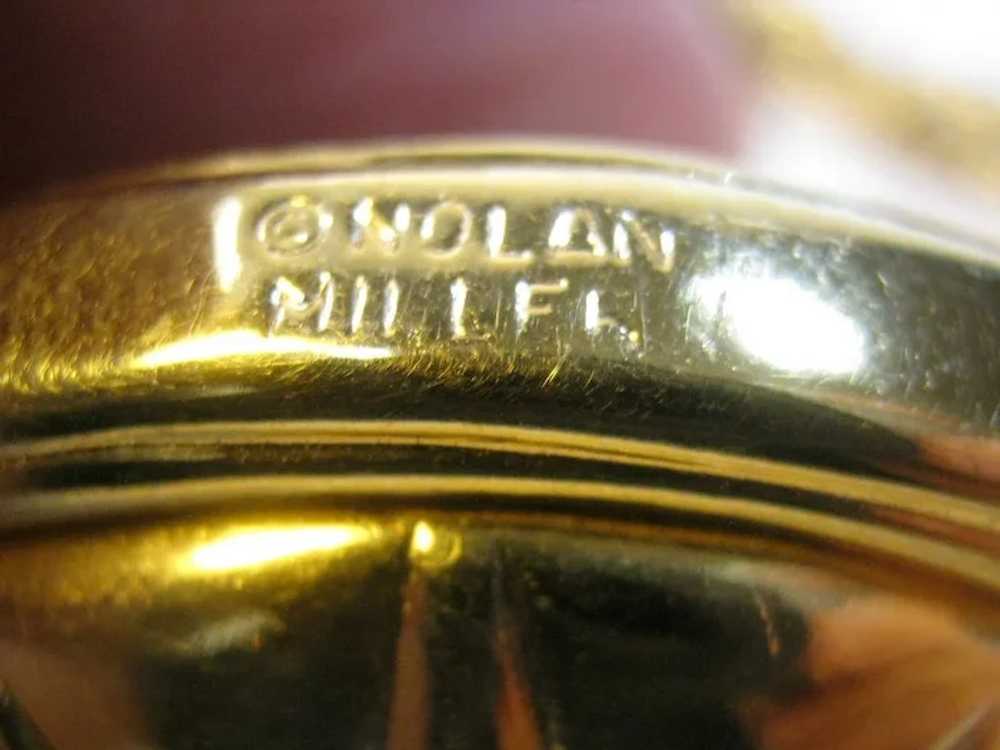 Vintage Signed Nolan Miller 30" Goldtone Chain Su… - image 3