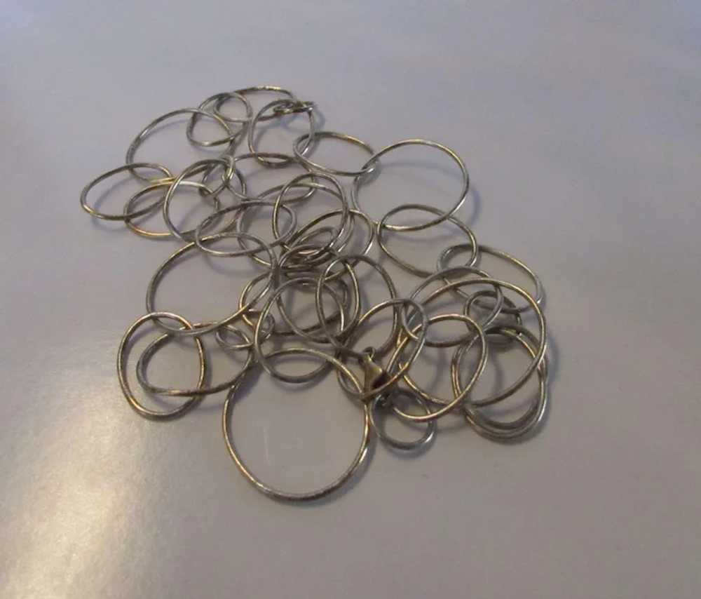 Sterling Silver Unique Open Link Necklace - image 9