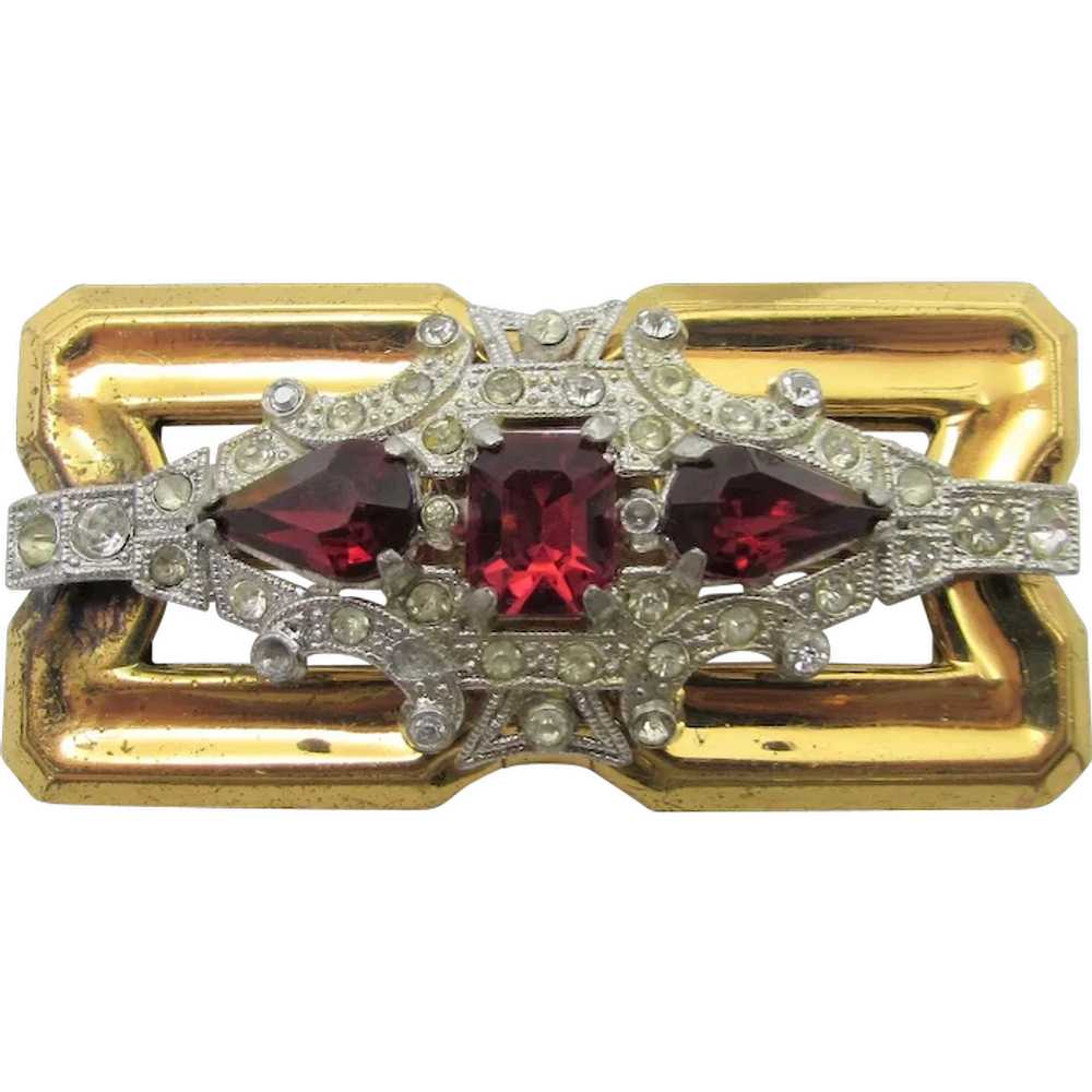 Vintage McClelland Barklay 1940's Goldtone Pin Wi… - image 1
