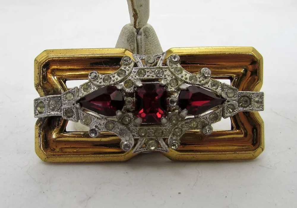 Vintage McClelland Barklay 1940's Goldtone Pin Wi… - image 2