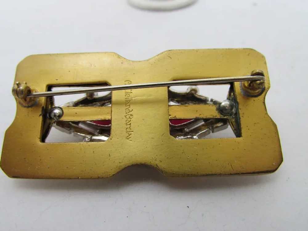 Vintage McClelland Barklay 1940's Goldtone Pin Wi… - image 6