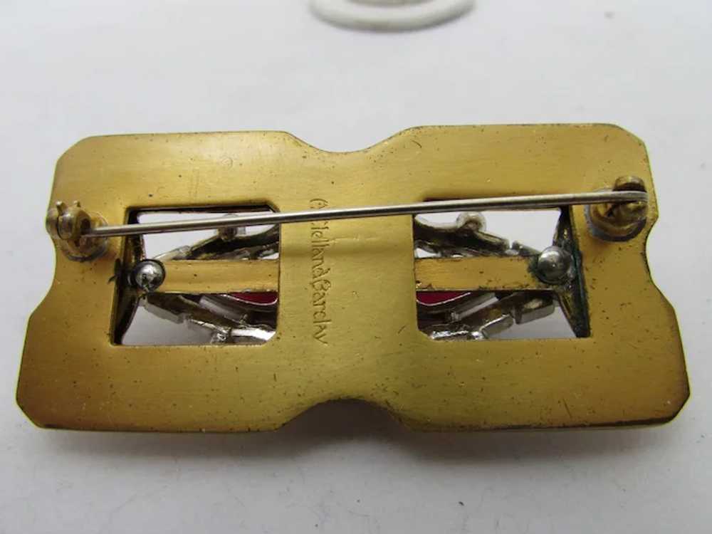 Vintage McClelland Barklay 1940's Goldtone Pin Wi… - image 7