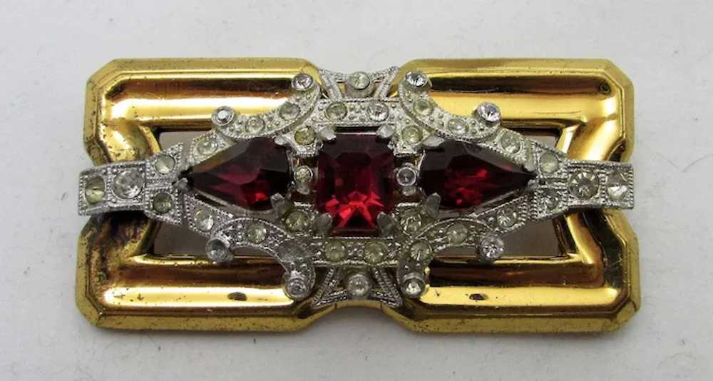 Vintage McClelland Barklay 1940's Goldtone Pin Wi… - image 9
