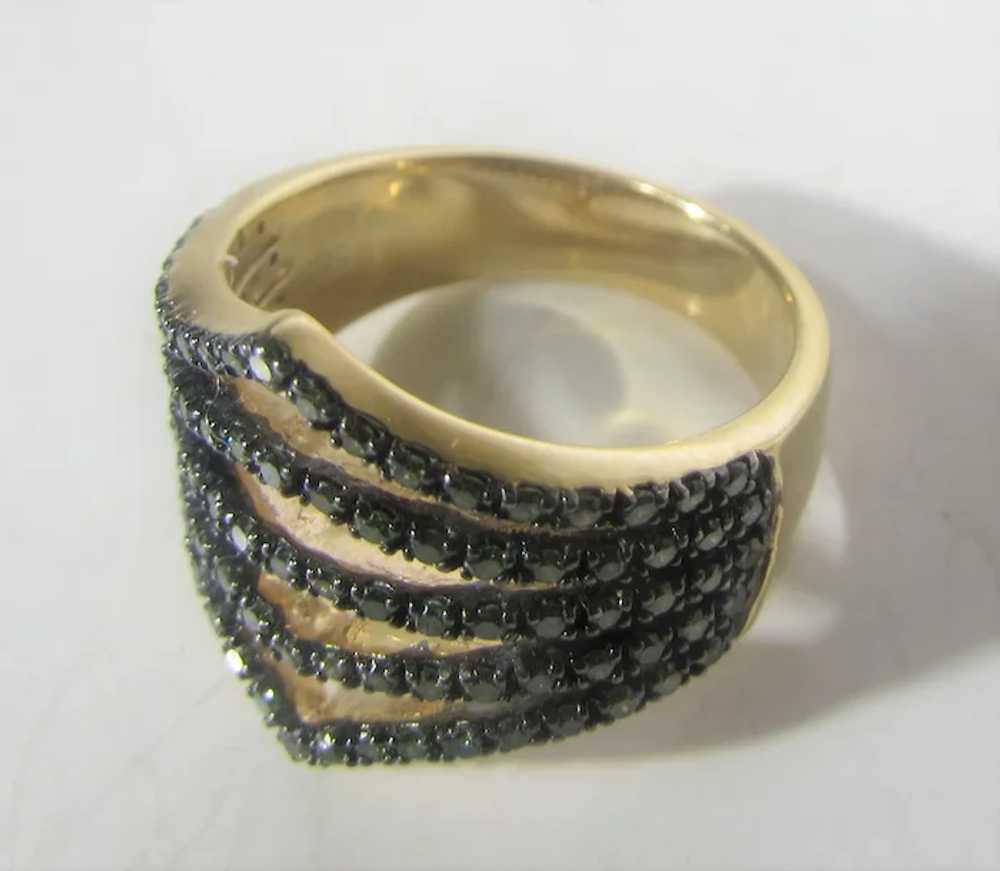 14 Karat Yellow Gold Designer Band Covered By Tsa… - image 3