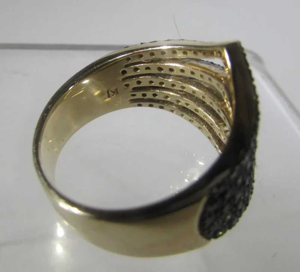 14 Karat Yellow Gold Designer Band Covered By Tsa… - image 4