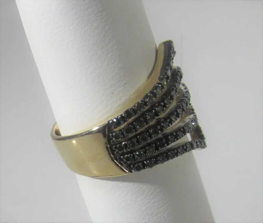 14 Karat Yellow Gold Designer Band Covered By Tsa… - image 8