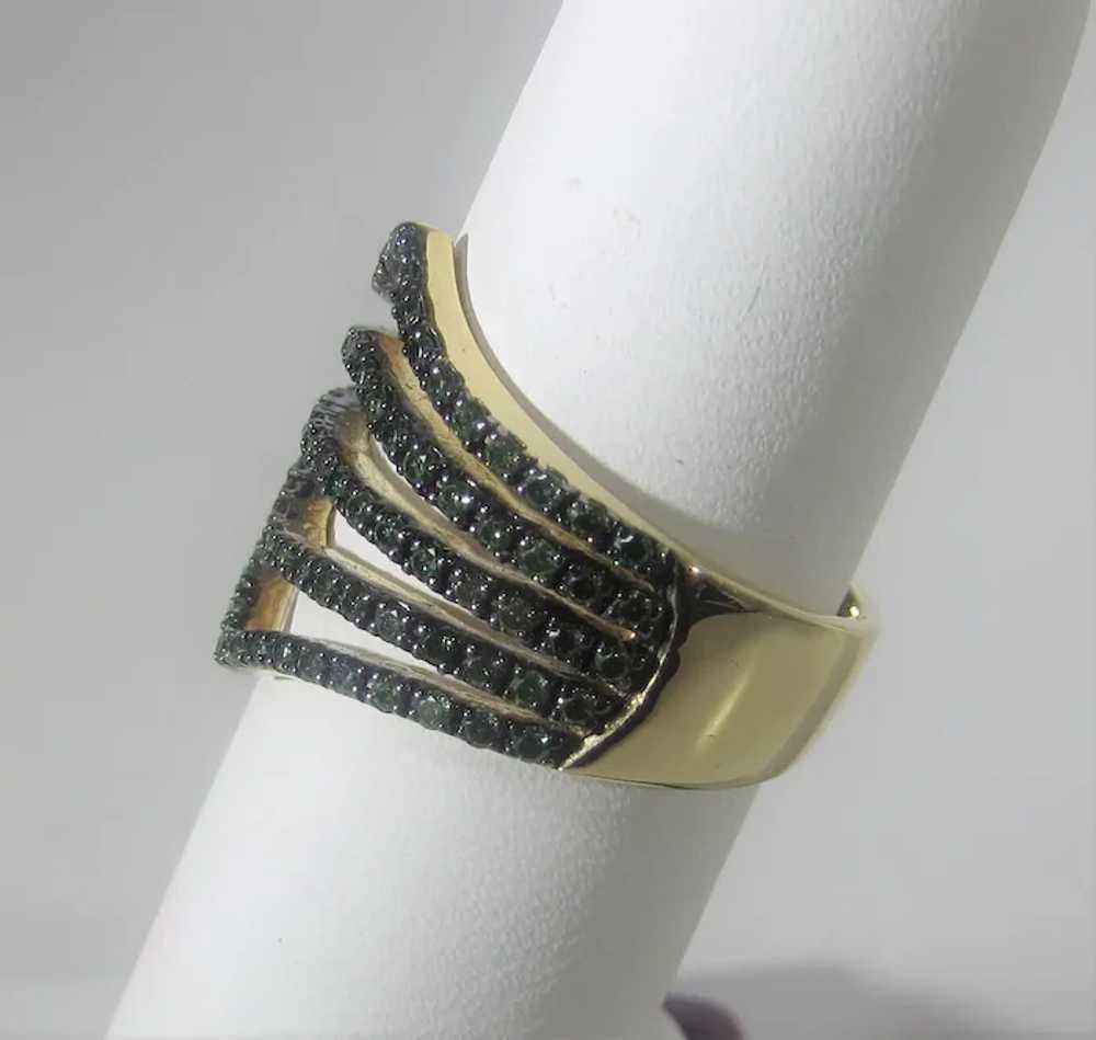 14 Karat Yellow Gold Designer Band Covered By Tsa… - image 9