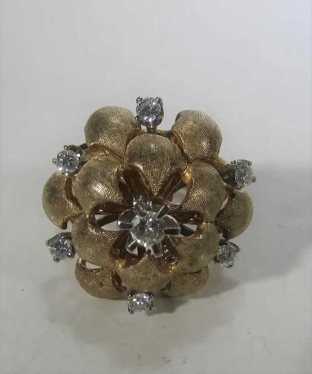 14 Karat Yellow Gold Diamond Ring - image 10