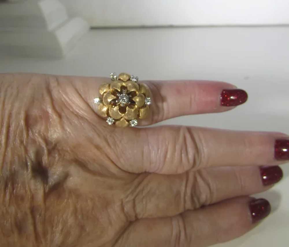 14 Karat Yellow Gold Diamond Ring - image 11