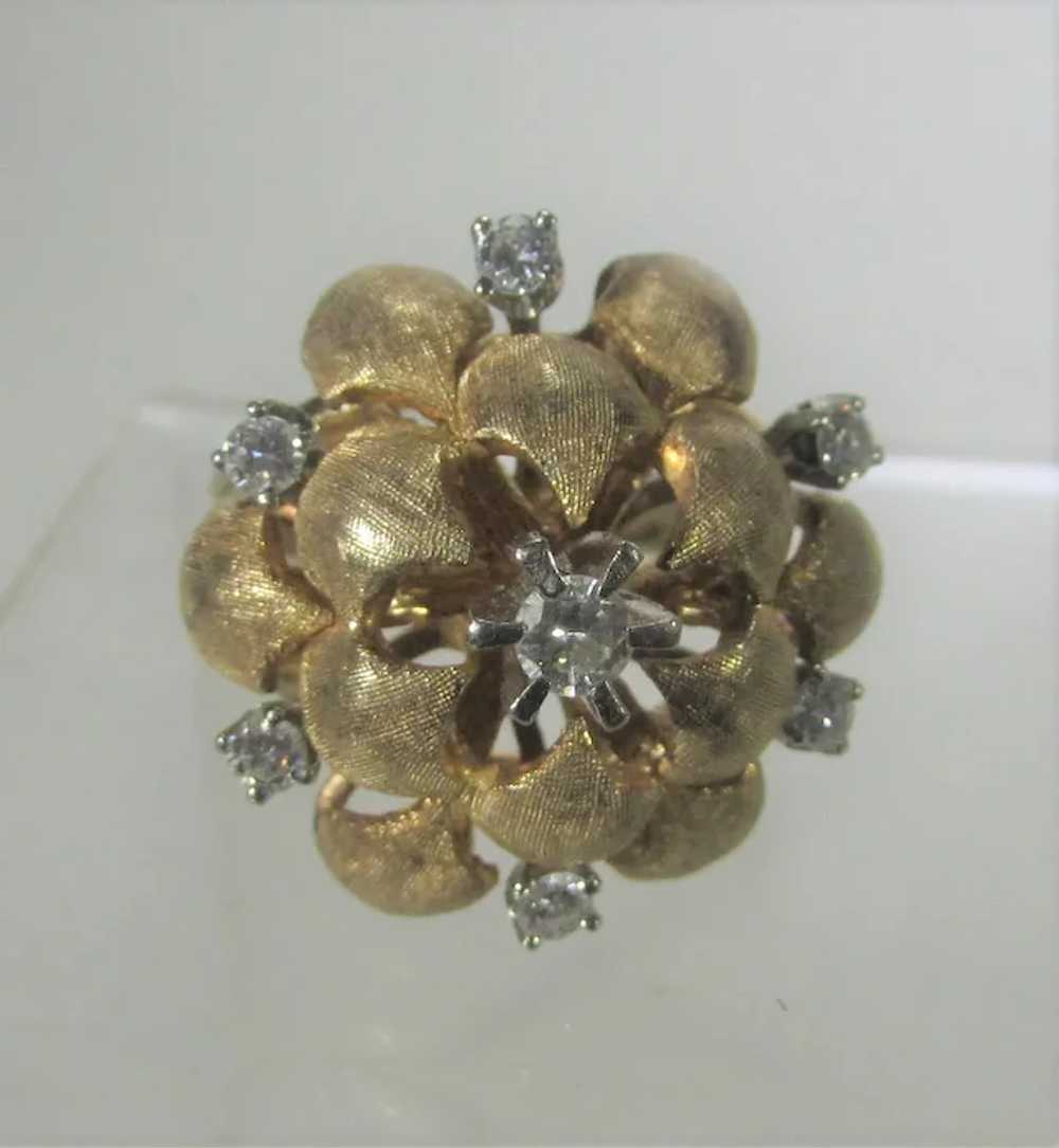 14 Karat Yellow Gold Diamond Ring - image 12