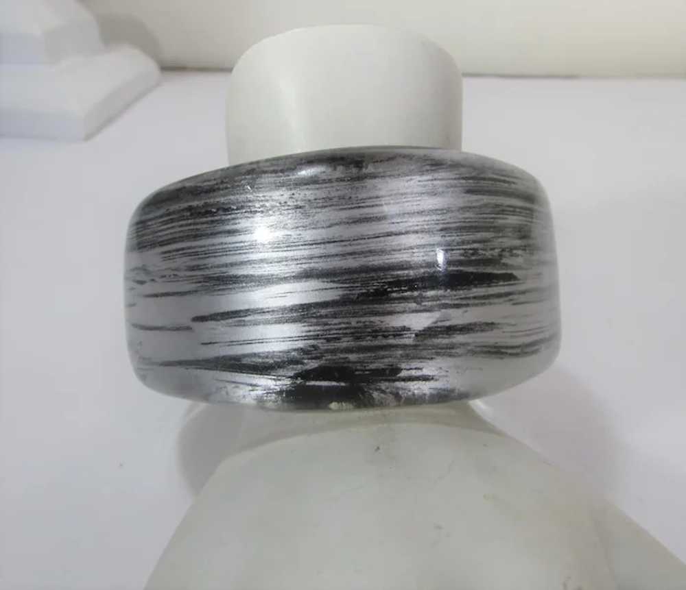 Lucite Cuff in  Silver and Black - image 10