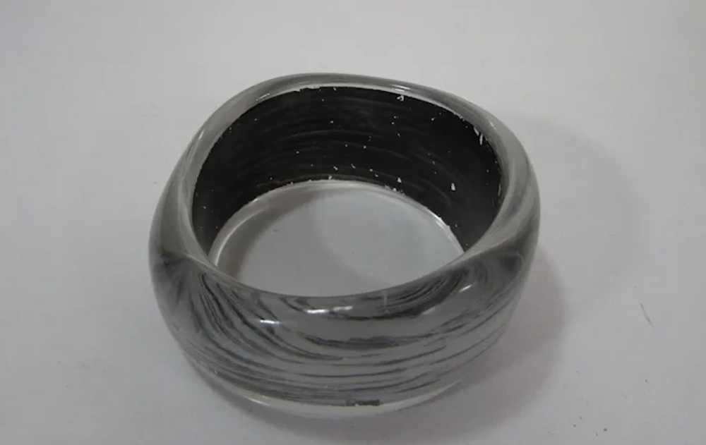 Lucite Cuff in  Silver and Black - image 12