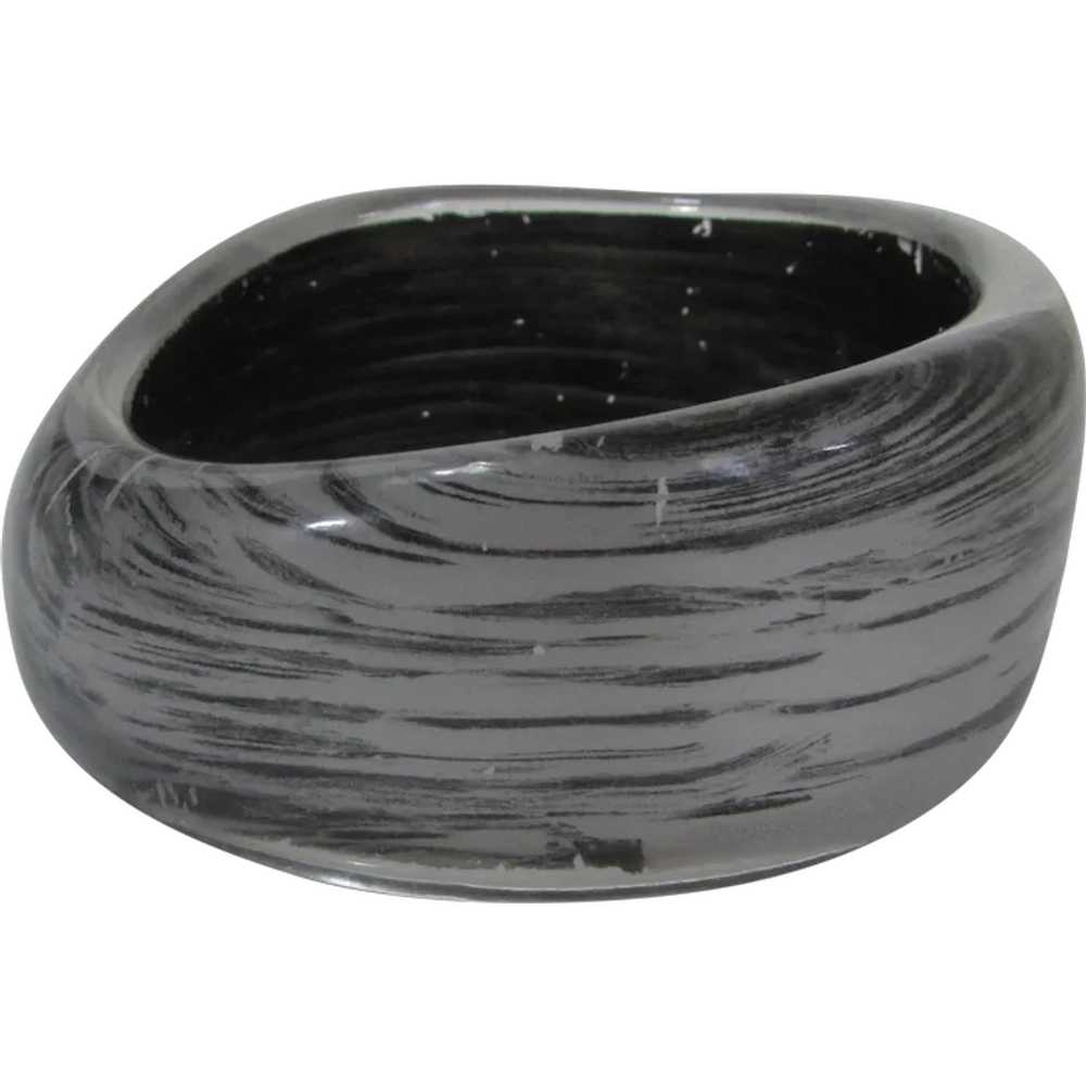 Lucite Cuff in  Silver and Black - image 1