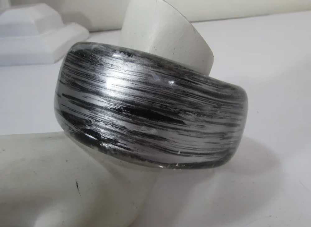 Lucite Cuff in  Silver and Black - image 6