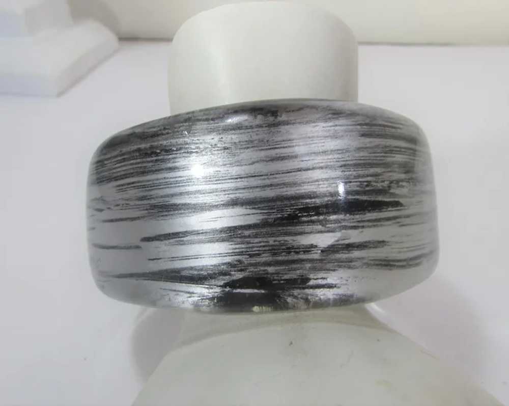 Lucite Cuff in  Silver and Black - image 8