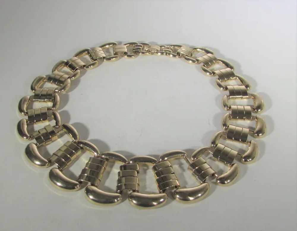 Goldtone Large Open Link Necklace - image 10