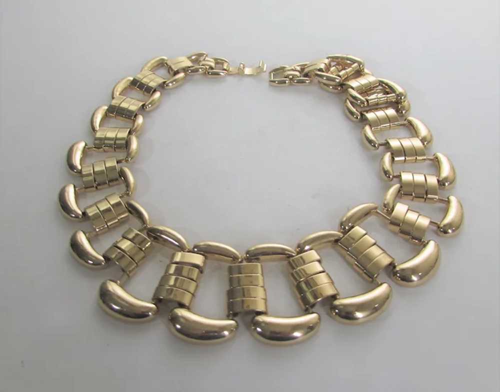 Goldtone Large Open Link Necklace - image 12