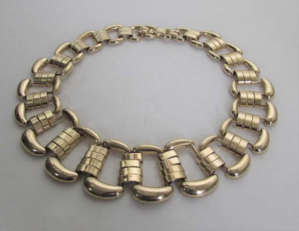 Goldtone Large Open Link Necklace - image 4