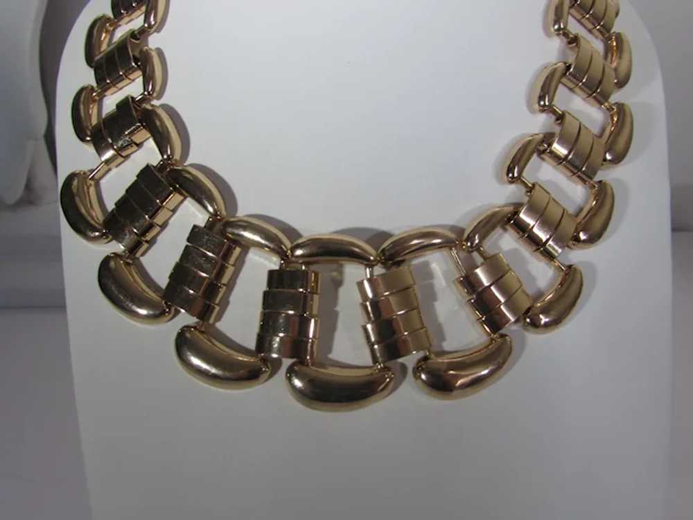 Goldtone Large Open Link Necklace - image 5