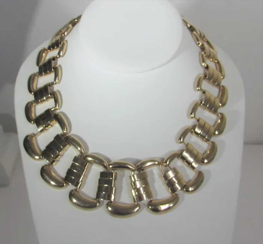 Goldtone Large Open Link Necklace - image 6