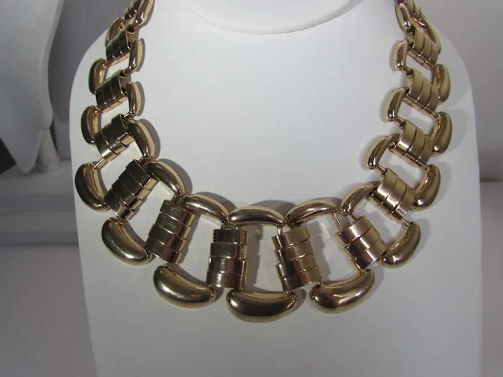 Goldtone Large Open Link Necklace - image 7