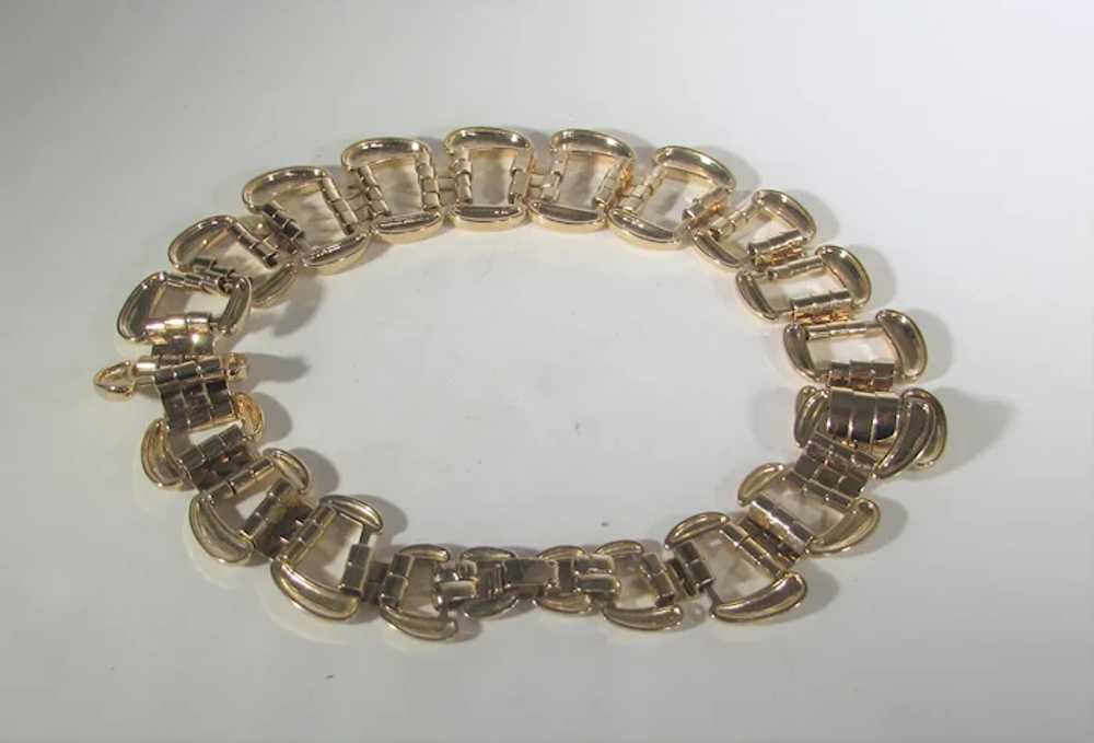 Goldtone Large Open Link Necklace - image 9