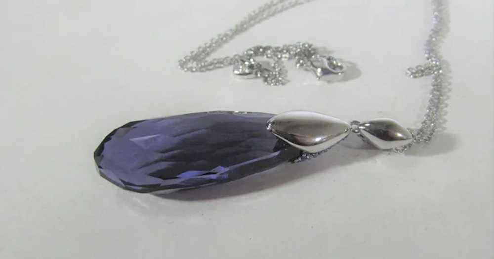 Swarovski  Stunning Purple Crystal Drop - image 12