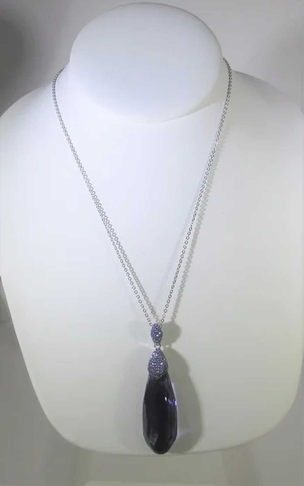 Swarovski  Stunning Purple Crystal Drop - image 4