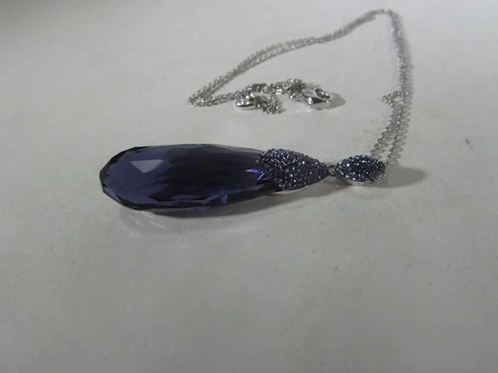 Swarovski  Stunning Purple Crystal Drop - image 7