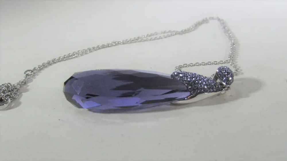 Swarovski  Stunning Purple Crystal Drop - image 9