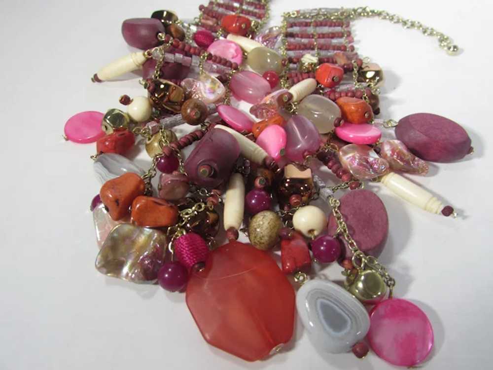 Chico's BoHo Necklace With Assortment of Glass, S… - image 11