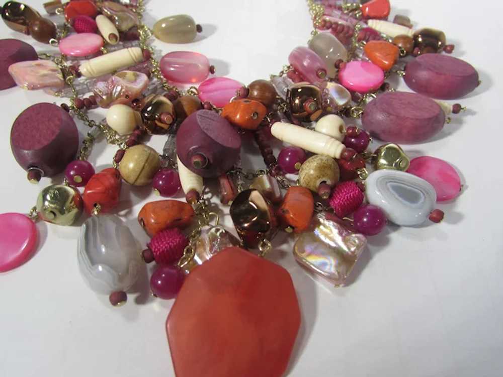 Chico's BoHo Necklace With Assortment of Glass, S… - image 12