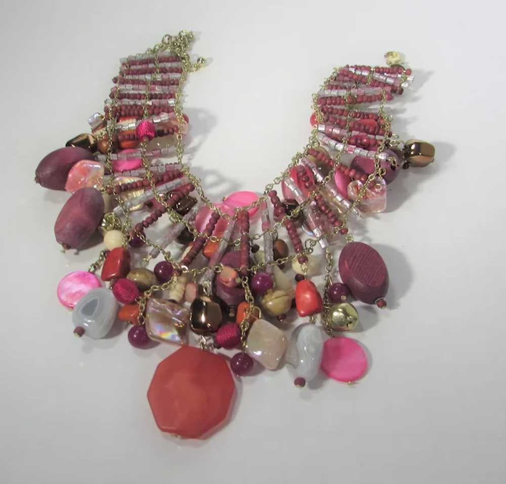 Chico's BoHo Necklace With Assortment of Glass, S… - image 7