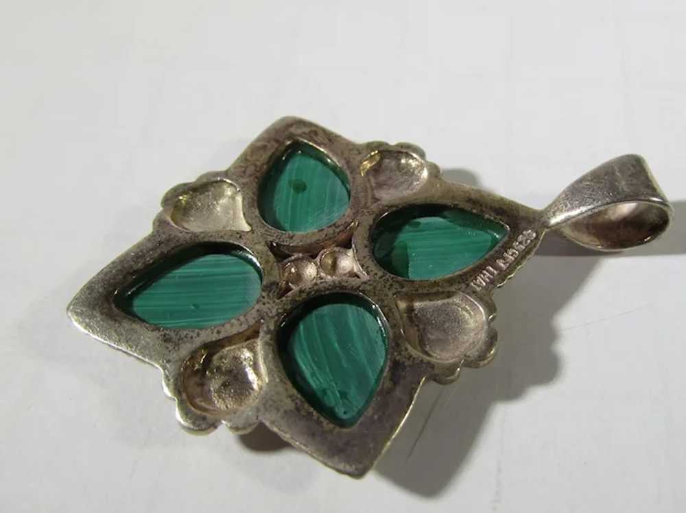 Sterling Silver Pendant With Malachite - image 10