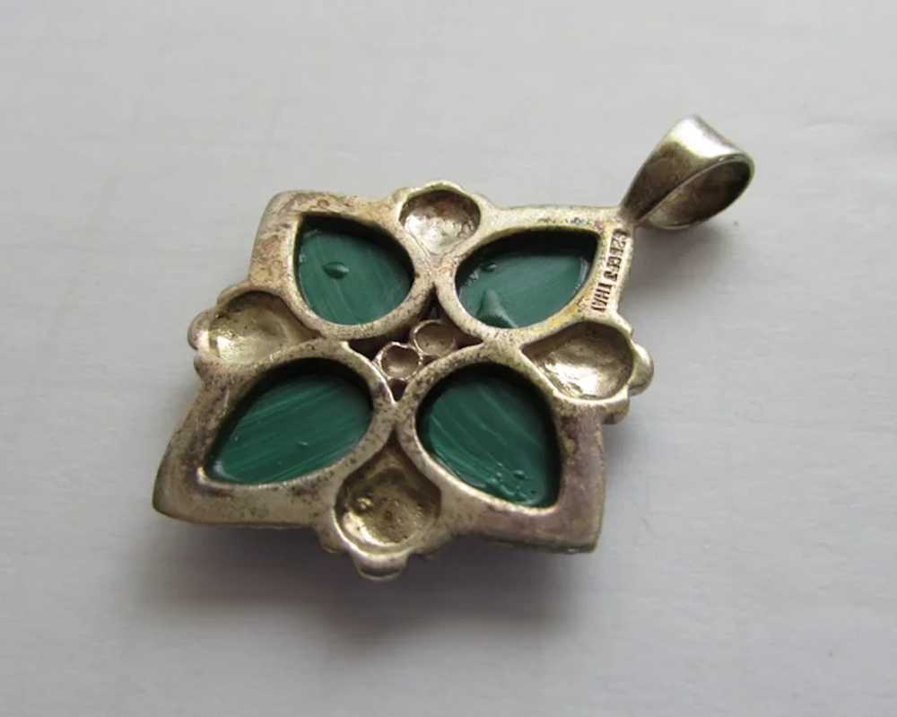 Sterling Silver Pendant With Malachite - image 12