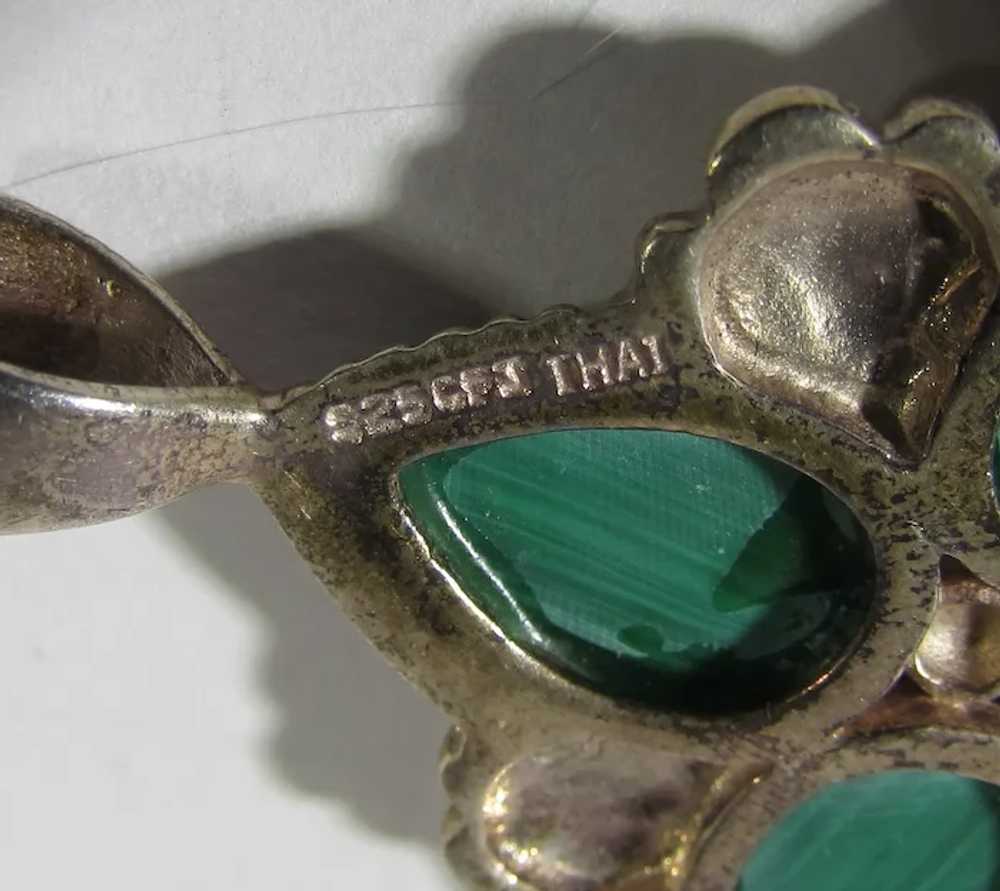 Sterling Silver Pendant With Malachite - image 6