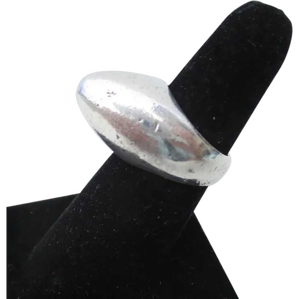 Mexican Silver Ring Dome Spike Ring - image 1