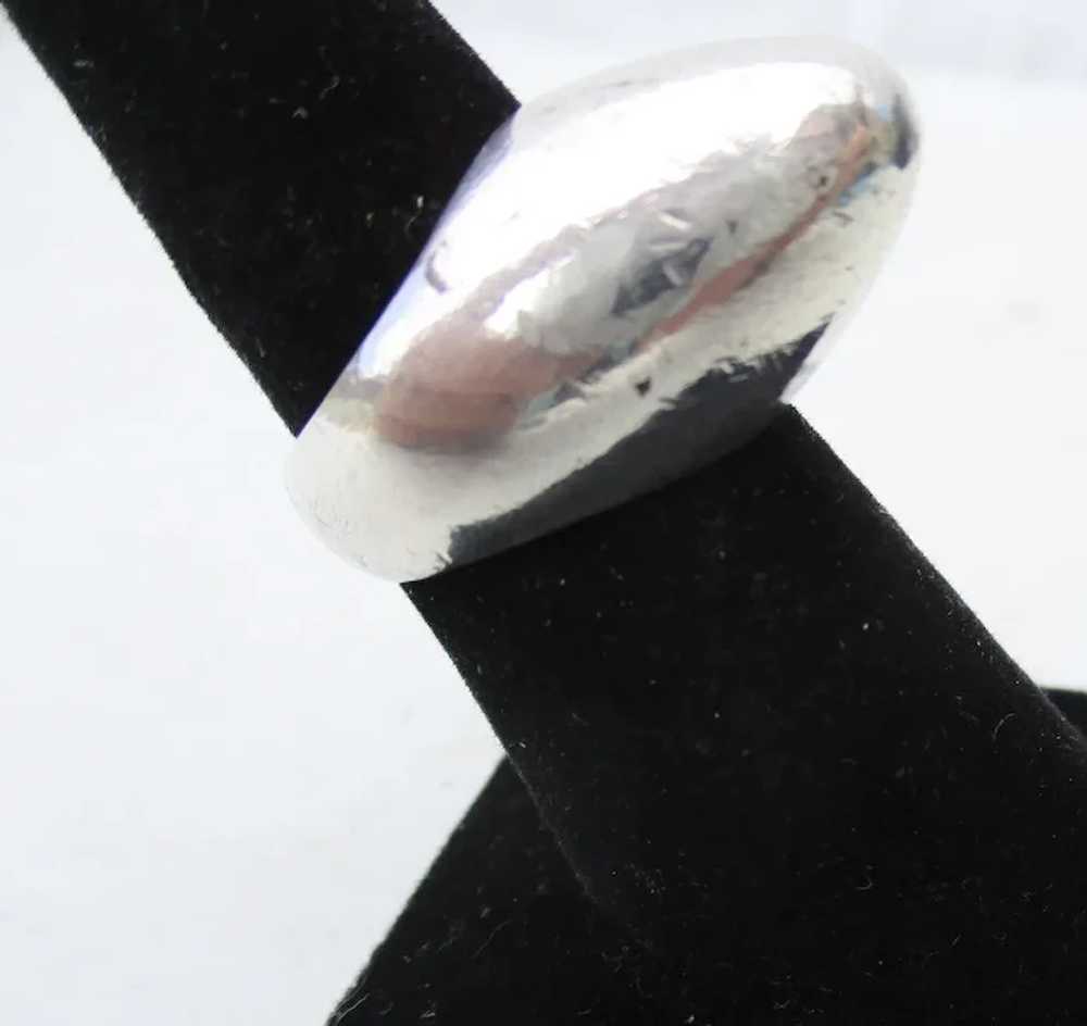 Mexican Silver Ring Dome Spike Ring - image 2