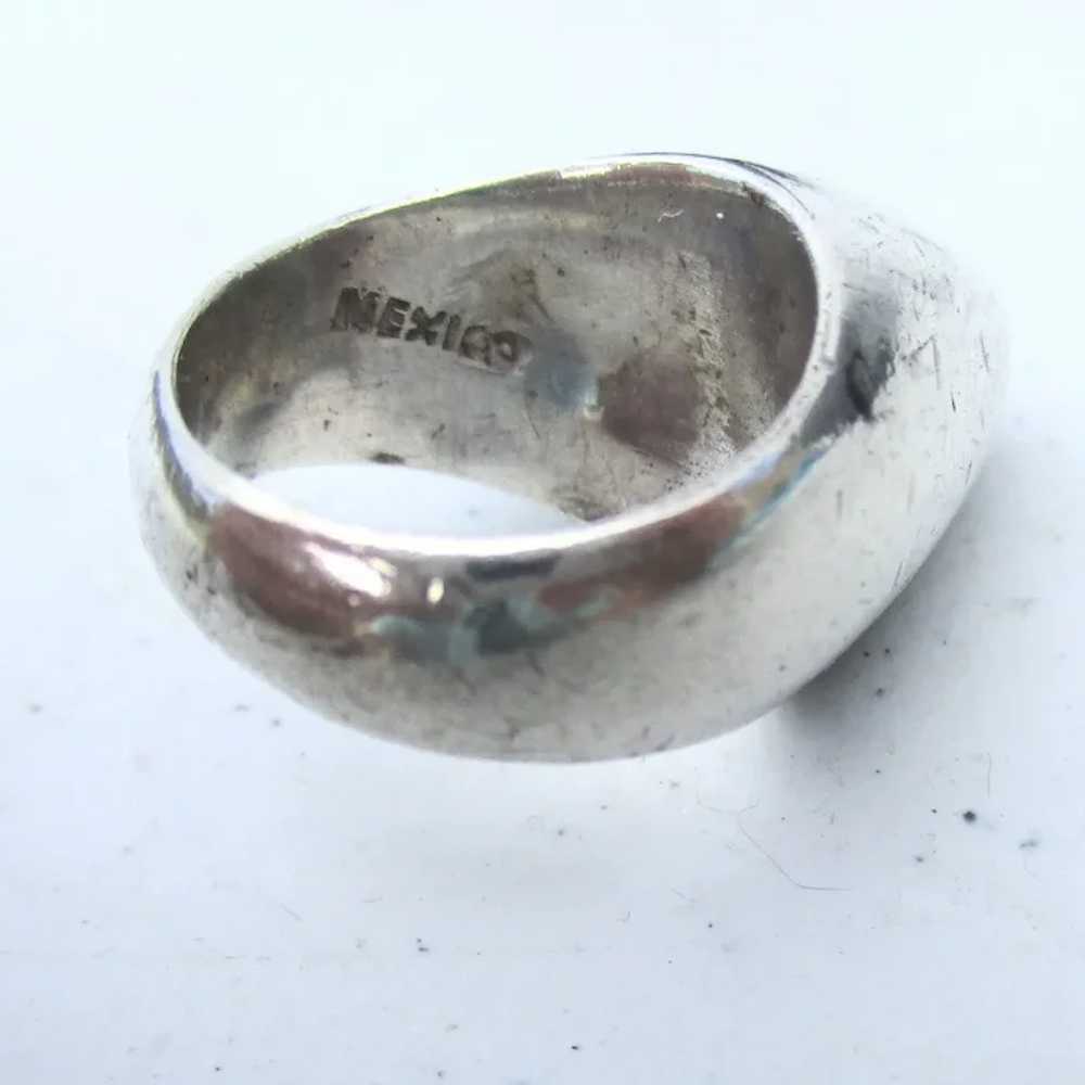 Mexican Silver Ring Dome Spike Ring - image 4